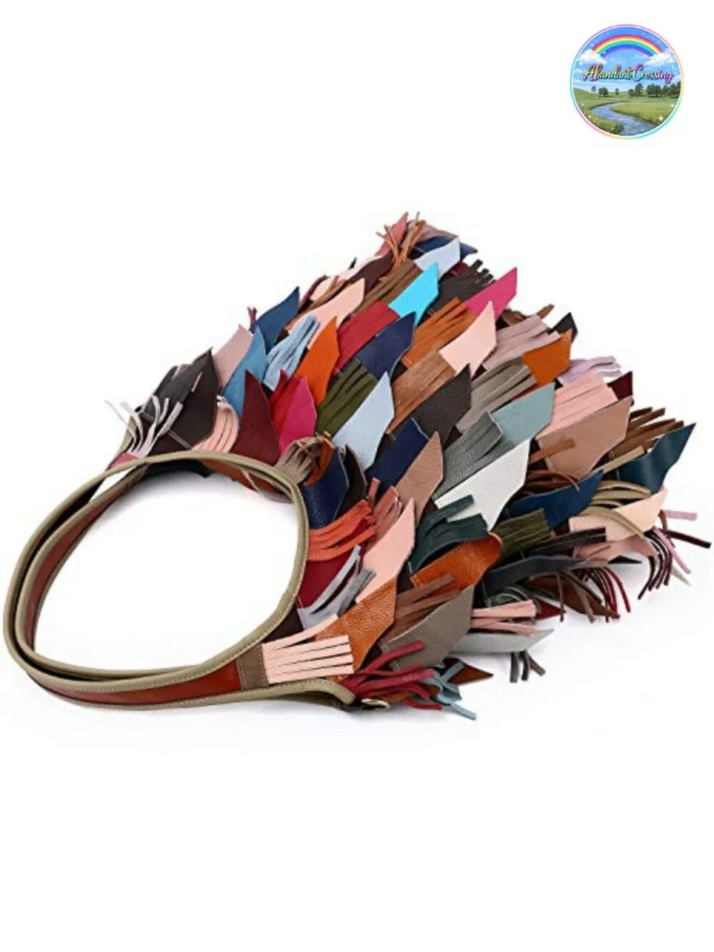 Genuine Leather Colorful Tote Handbag Hobo Large Shoulder Bag